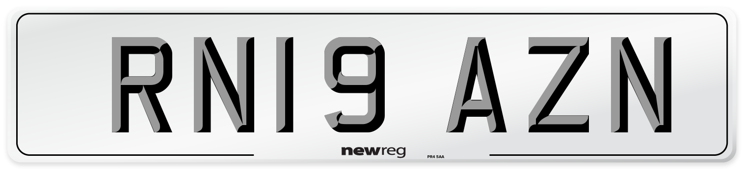 RN19 AZN Number Plate from New Reg